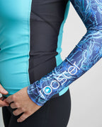 WOMENS RASH TOP LONG SLEEVED - SEA GRASS