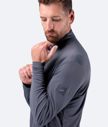 Mens UVActive 1/4 Zip Long Sleeve Tech Top - Slate