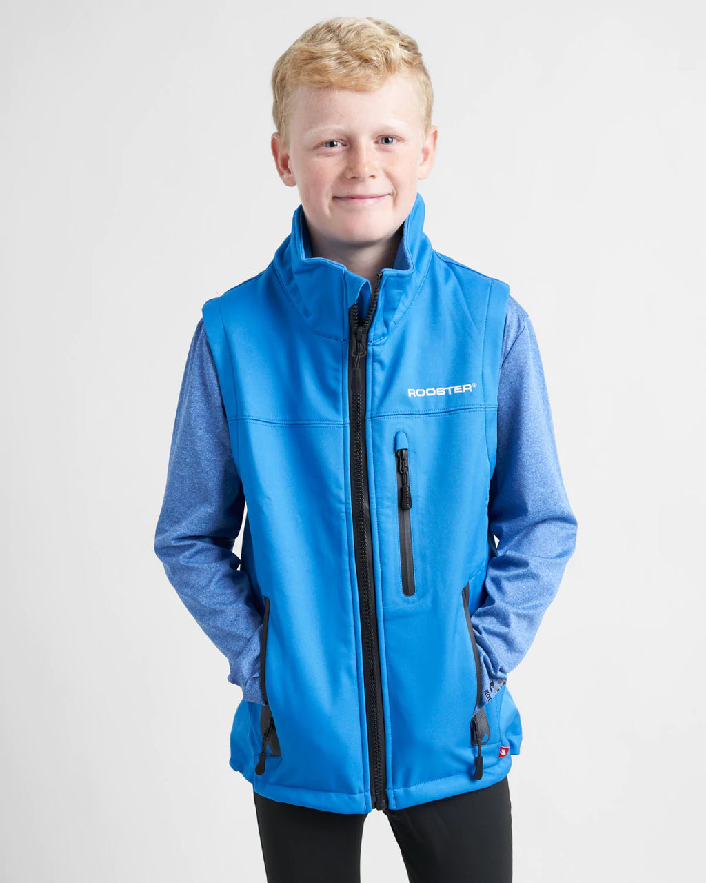 JUNIOR SOFT SHELL GILET - SIGNAL BLUE