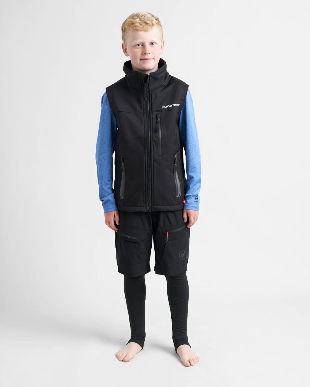 JUNIOR SOFT SHELL GILET - BLACK