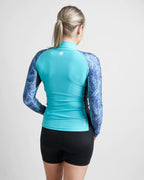 WOMENS RASH TOP LONG SLEEVED - SEA GRASS