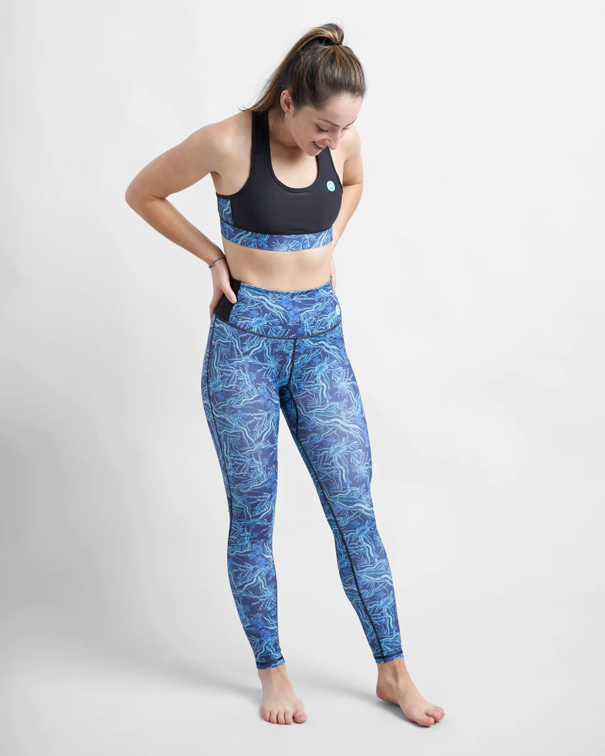 WOMENS UV SPORTS LEGGINGS -SEA GRASS