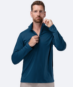 Mens UVActive 1/4 Zip Long Sleeve Tech Top - Slate