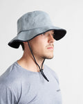WIDE BRIMMED UV HAT - LIGHT GREY