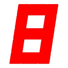 RED DIGITAL SAIL NUMBERS 23.5CM