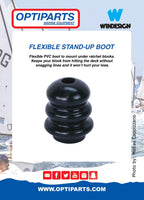 40MM FLEXIBLE PVC STAND-UP BOOT OPTIPARTS