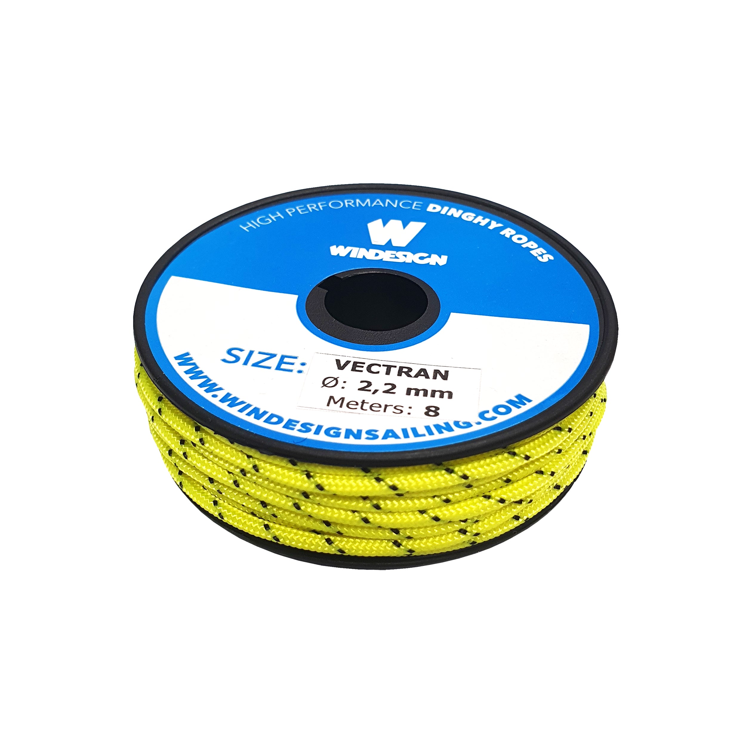 MINIREEL 2.2MM VECTRAN 8M, FLUOR YELLOW