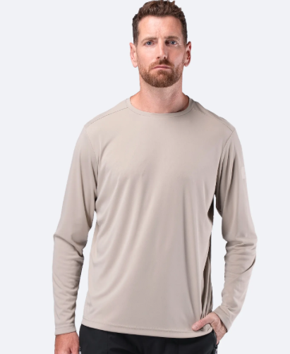 Mens UVActive Long Sleeve Tech Top - Stone