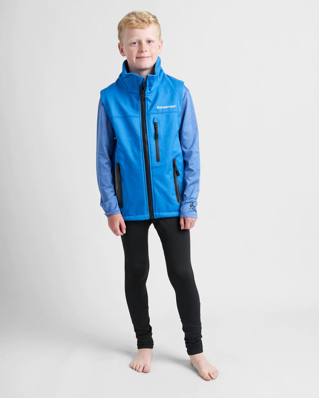 JUNIOR SOFT SHELL GILET - SIGNAL BLUE