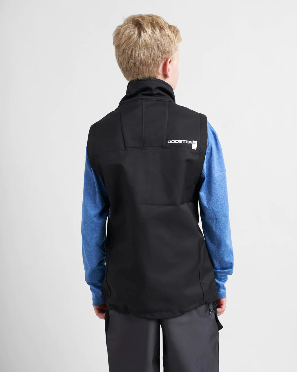 JUNIOR SOFT SHELL GILET - BLACK