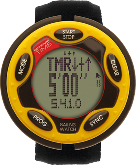 1455R YELLOW 1/3 ROW, VIBRATE RECHARGE SAIL WATCH