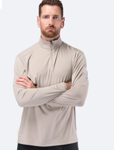 Mens UVActive 1/4 Zip Long Sleeve Tech Top - Slate