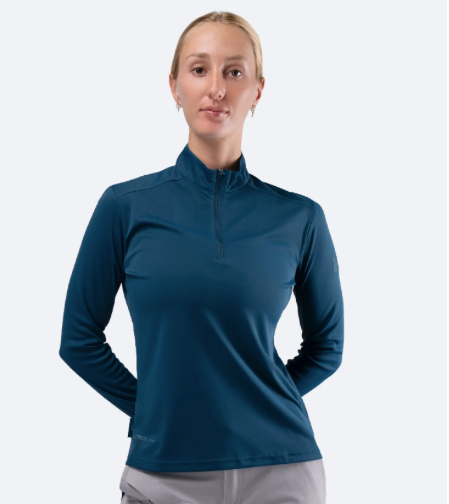 Womens UVActive™ 1/4 Zip Long Sleeve Tech Top - Slate