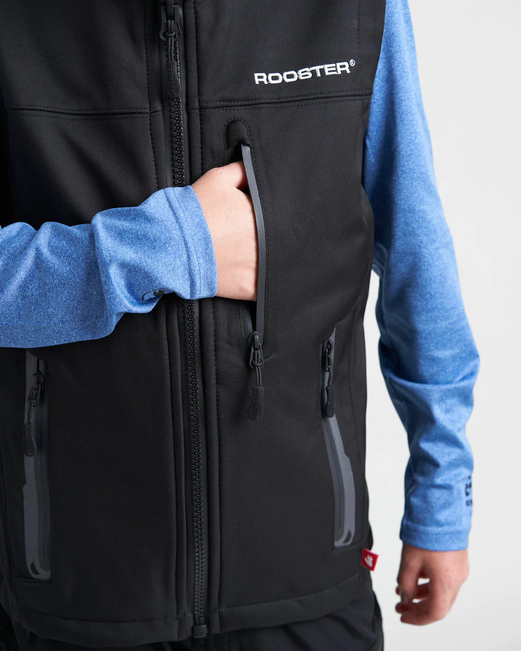 JUNIOR SOFT SHELL GILET - BLACK