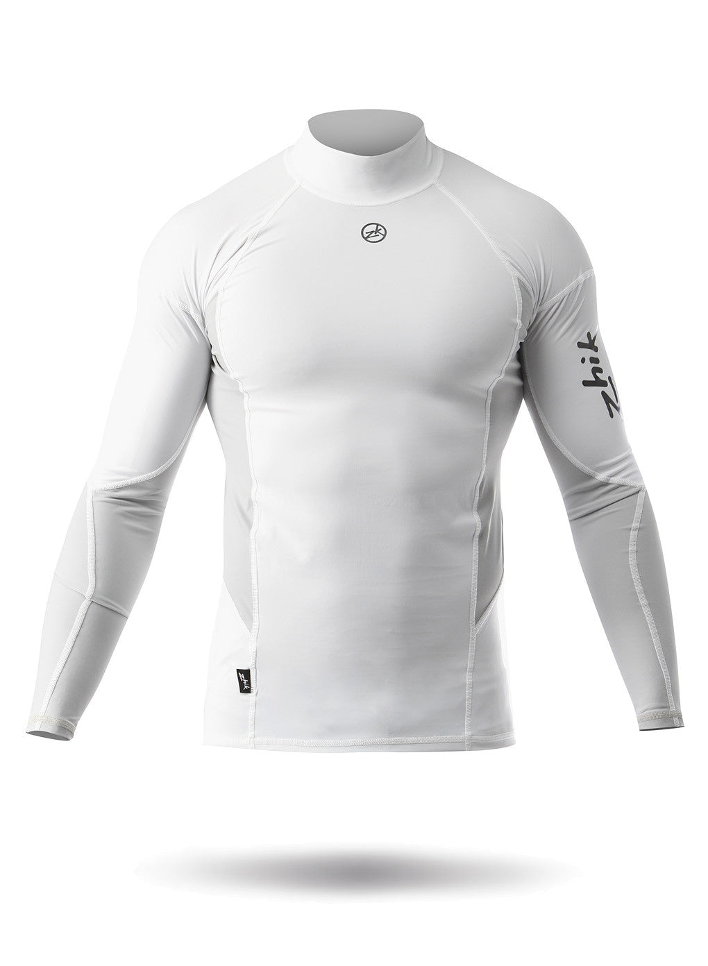 MENS LONG SLEEVE SPANDEX TOP - WHITE