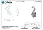 20mm Plain Bearing Single with Swivel Hook