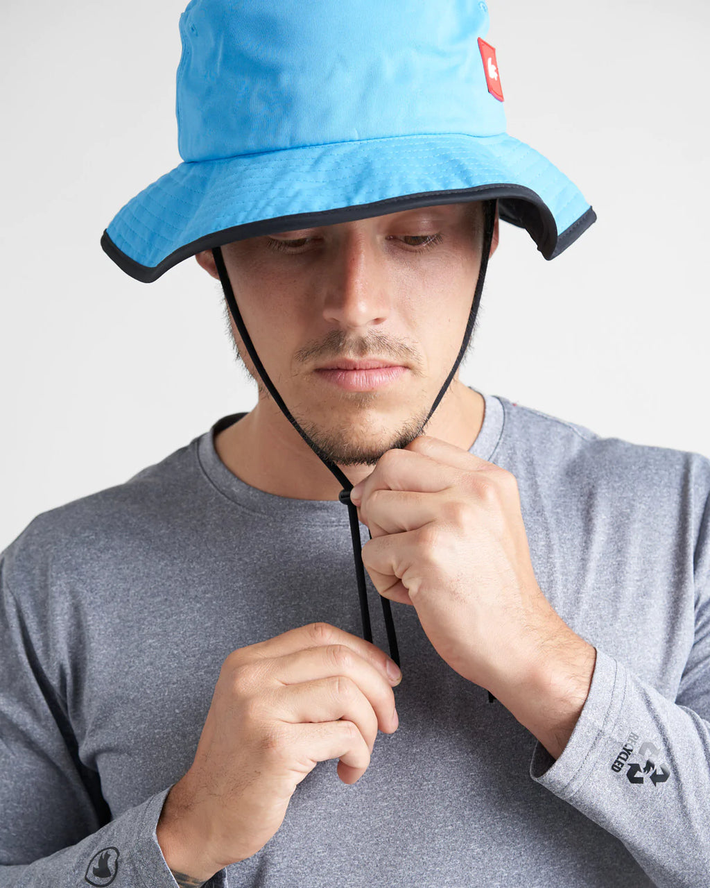 WIDE BRIMMED UV HAT - BLUE