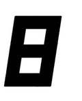 ILCA 6 & 7 SAIL NUMBERS DIGITAL 8 BLACK each