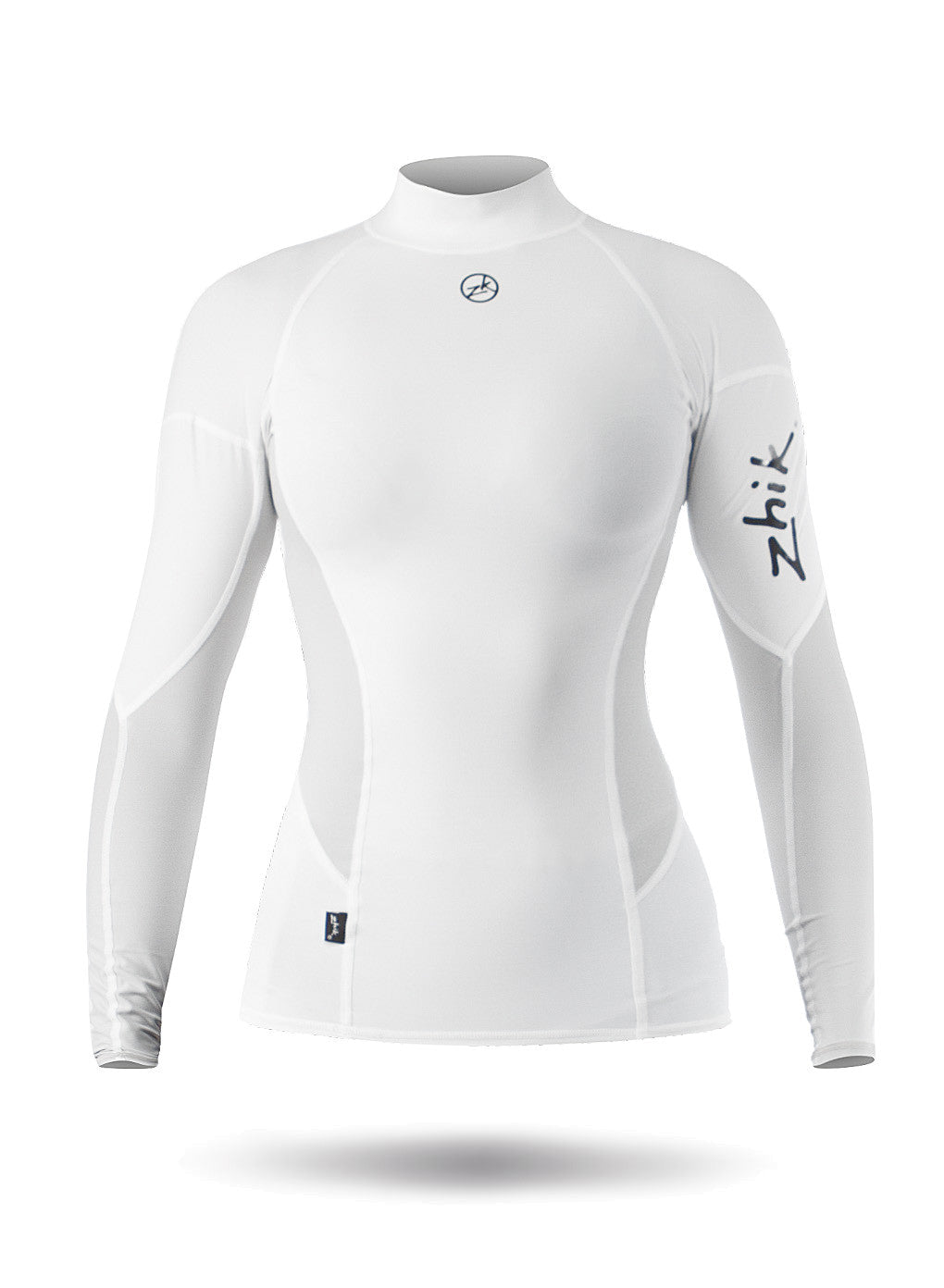 WOMENS LONG SLEEVE SPANDEX TOP - WHITE