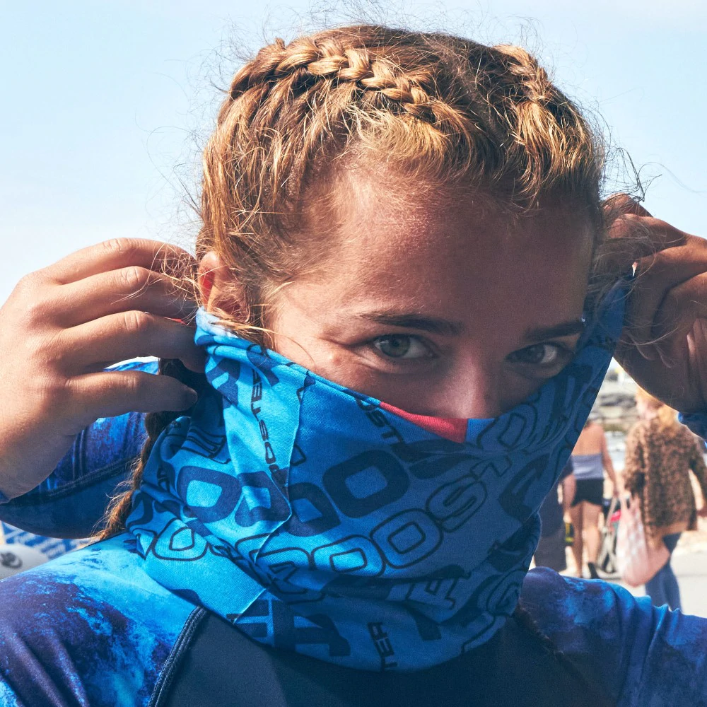 UV NECK SLEEVE FACE COVERING - SIGNAL BLUE