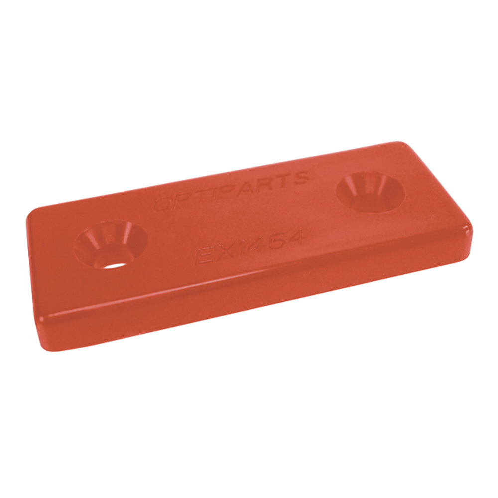 NYLON MOUNTING PLATE RED OPTIPARTS - SET OF 10 PIECES